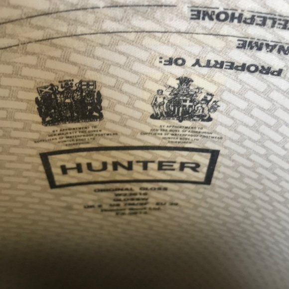 HUNTER BOOTS ORIGINAL TALL GLOSS PURPLE size 8 - Picture 8 of 8